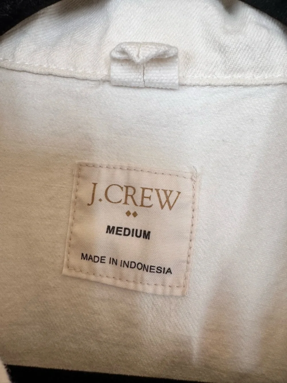 J. Crew White Denim Jacket Jacket Size Medium